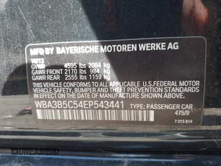2014 BMW 3 Series 328i xDrive с VIN WBA3B5C54EP543441, выставлен на аукционе IAAI как лот 42144984 с пробегом Не указан миль и . История ставок и продаж доступна на DreamBid. Изображение 9.