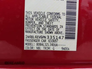 2023 Nissan Altima SL with VIN 1N4BL4EV6PN335147, listed as a IAAI auction lot 40036724 with 31,912 mi miles and . Bid and sale history available at DreamBid. Image 9.