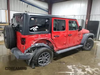 2024 Jeep Wrangler Sport S with VIN 1C4PJXDG5RW177357, listed as a Copart auction lot 52955605 with 8,382 mi miles and Salvage Title. Bid and sale history available at DreamBid. Image 3.