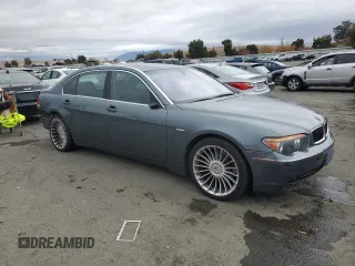 2003 BMW 7 Series 745Li with VIN WBAGN63403DR13949, listed as a Copart auction lot 81795894 with 109,828 mi miles and Salvage Title. Bid and sale history available at DreamBid. Image 4.