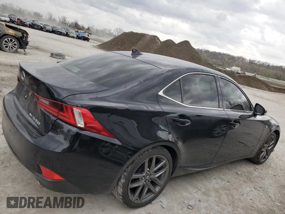 2015 Lexus IS 350 with VIN JTHCE1D29F5006860, listed as a Copart auction lot 51336145 with 108,537 mi miles and Salvage Title. Bid and sale history available at DreamBid. Image 3.