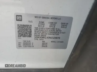 2022 GMC Acadia SLE with VIN 1GKKNKL42NZ124976, listed as a Copart auction lot 63765894 with 67,166 mi miles and Salvage title. Bid and sale history available at DreamBid. Image 15.