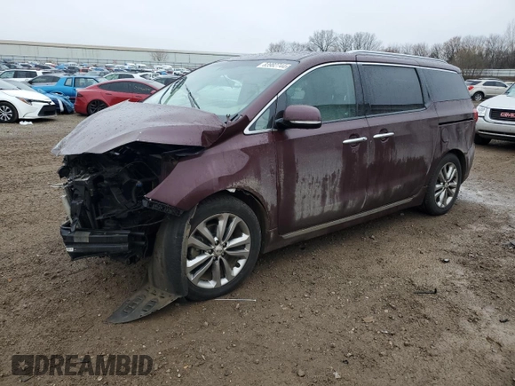 2018 Kia Sedona SX-L with VIN KNDME5C16J6375796, listed as a Copart auction lot 83982744 with 108,289 mi miles and Clean Title. Bid and sale history available at carsss.com. Image 1.