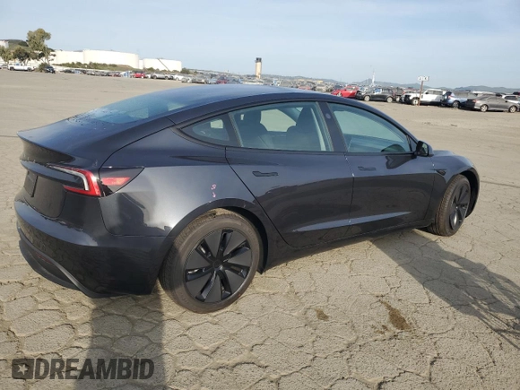 2025 Tesla Model 3 Long Range with VIN 5YJ3E1EA0SF922262, listed as a Copart auction lot 48358095 with 831 mi miles and Salvage title. Bid and sale history available at DreamBid. Image 3.