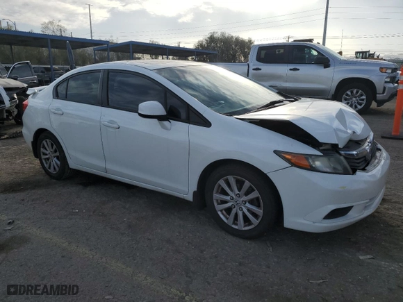 2012 Honda Civic Sdn EX with VIN 2HGFB2F86CH330353, listed as a Copart auction lot 47454635 with 151,322 mi miles and Salvage Title. Bid and sale history available at carsss.com. Image 4.
