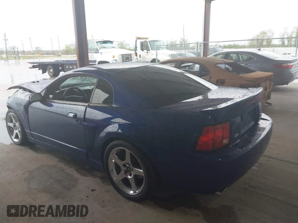 2003 Ford Mustang SVT Cobra with VIN 1FAFP48Y53F346673, listed as a IAAI auction lot 41894679 with 1 mi miles. Bid and sale history available at carsss.com. Image 3.