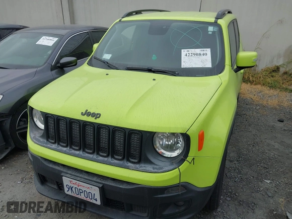 2018 Jeep Renegade Latitude with VIN ZACCJBBB1JPH86908, listed as a IAAI auction lot 42290840 with 82,517 mi miles and . Bid and sale history available at DreamBid. Image 13.