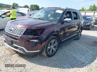 2018 Ford Explorer Platinum with VIN 1FM5K8HT7JGA52887, listed as a IAAI auction lot 40377025 with 92,577 mi miles. Bid and sale history available at carsss.com. Image 18.