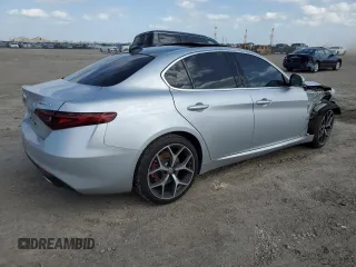 2021 Alfa Romeo Giulia Ti Sport with VIN ZARFAMBNXM7639691, listed as a Copart auction lot 48665115 with Not provided miles and Salvage title. Bid and sale history available at DreamBid. Image 3.