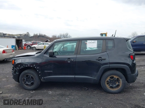 2015 Jeep Renegade Sport with VIN ZACCJBAT6FPB48168, listed as a IAAI auction lot 42029892 with 167,627 mi miles and . Bid and sale history available at DreamBid. Image 14.