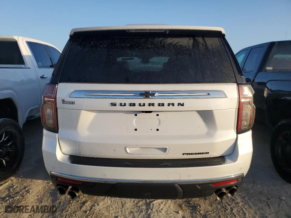 2023 Chevrolet Suburban Premier with VIN 1GNSCFKD3PR456185, listed as a Copart auction lot 76923104 with 0 mi miles and Salvage Title. Bid and sale history available at carsss.com. Image 6.