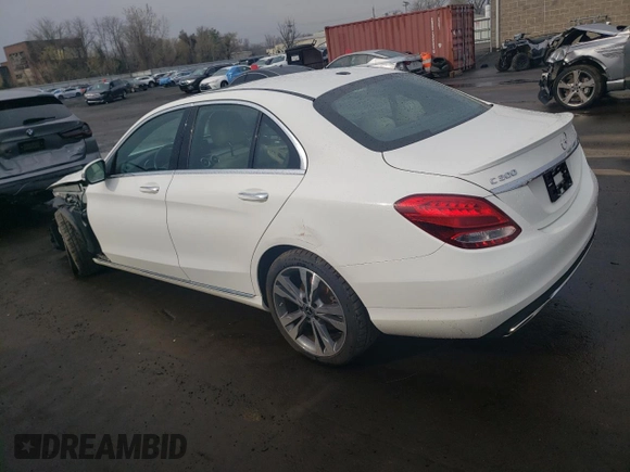 2018 Mercedes-Benz C 300 with VIN 55SWF4KB7JU281262, listed as a Copart auction lot 50634605 with 75,079 mi miles and Salvage Title. Bid and sale history available at DreamBid. Image 2.