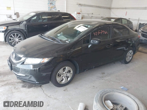 2015 Honda Civic LX with VIN 19XFB2F51FE235588, listed as a IAAI auction lot 42167966 with Not Provided miles and . Bid and sale history available at carsss.com. Image 2.