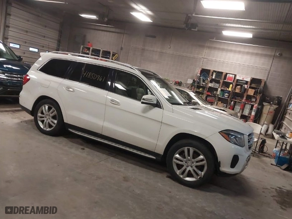 2017 Mercedes-Benz GLS with VIN 4JGDF6EE9HA766026, listed as a IAAI auction lot 41850961 with 120,963 mi miles. Bid and sale history available at carsss.com. Image 1.