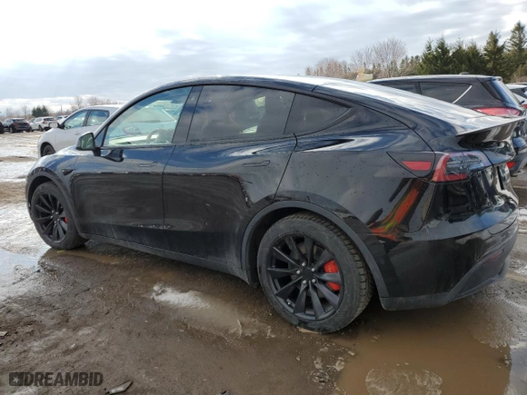 2022 Tesla Model Y Performance with VIN 7SAYGDEF8NF452387, listed as a Copart auction lot 49608435 with 28,961 mi miles and Non Repairable. Bid and sale history available at carsss.com. Image 2.