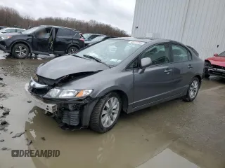 2011 Honda Civic EX-L with VIN 2HGFA1F96BH525633, listed as a Copart auction lot 49177305 with 47,938 mi miles and Salvage Title. Bid and sale history available at DreamBid. Image 1.