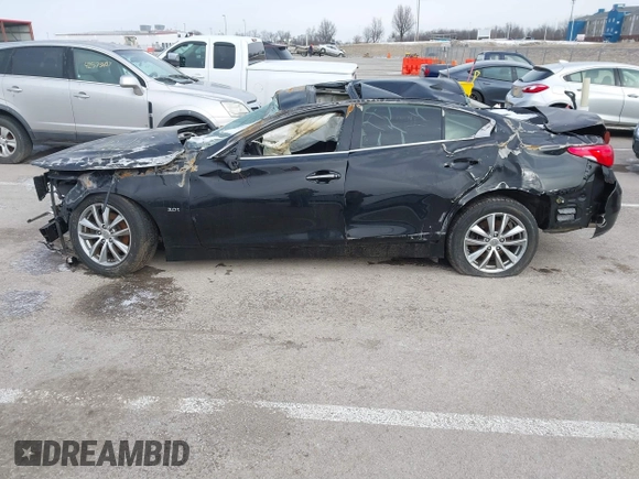2017 Infiniti Q50 3.0t Premium with VIN JN1EV7AP6HM736699, listed as a IAAI auction lot 41583979 with 1 mi miles. Bid and sale history available at carsss.com. Image 13.