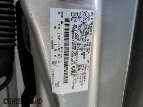 2016 Ford Focus SE with VIN 1FADP3F21GL299925, listed as a Copart auction lot 51010035 with 179,622 mi miles and Salvage Title. Bid and sale history available at carsss.com. Image 12.