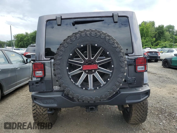 2018 Jeep Wrangler Unlimited Sahara with VIN 1C4BJWEG4JL822007, listed as a Copart auction lot 61450915 with 91,148 mi miles and Salvage title. Bid and sale history available at DreamBid. Image 6.