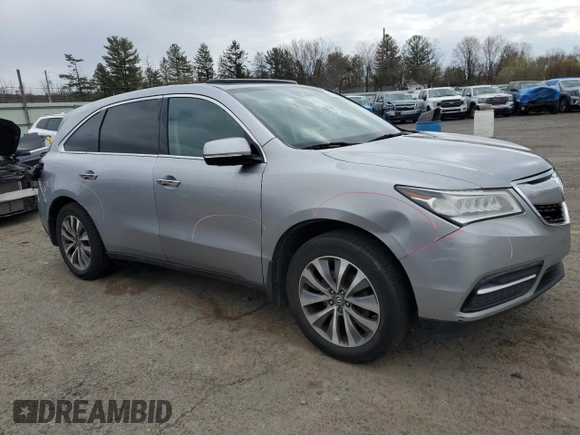 2016 Acura MDX w/Tech/Entertainment with VIN 5FRYD4H62GB040615, listed as a Copart auction lot 50584705 with 174,678 mi miles and Salvage Title. Bid and sale history available at carsss.com. Image 4.