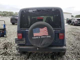 2001 Jeep Wrangler Sport with VIN 1J4FA49S01P363856, listed as a Copart auction lot 62494785 with 154,782 mi miles and Salvage title. Bid and sale history available at DreamBid. Image 6.