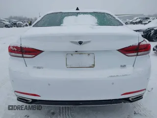 2018 Genesis G80 3.8L with VIN KMHGN4JE7JU253100, listed as a IAAI auction lot 41322591 with 76,266 mi miles. Bid and sale history available at carsss.com. Image 16.