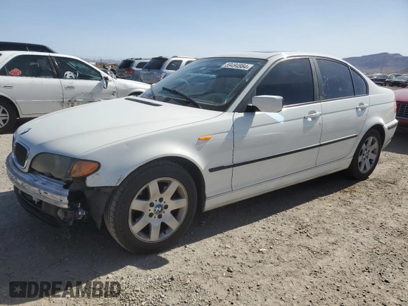 2004 BMW 3 Series 325i with VIN WBAAZ33444KP86628, listed as a Copart auction lot 59494984 with 106,078 mi miles and Salvage Title. Bid and sale history available at carsss.com. Image 1.