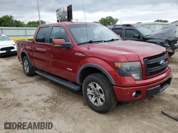 2013 Ford F-150 XL with VIN 1FTFW1ET2DFA67705, listed as a Copart auction lot 58591525 with 168,415 mi miles and Salvage title. Bid and sale history available at DreamBid. Image 4.