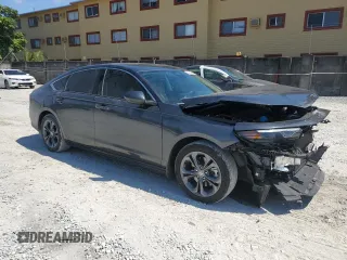 2024 Honda Accord EX-L with VIN 1HGCY2F69RA088066, listed as a Copart auction lot 54985585 with 35,143 mi miles and Salvage title. Bid and sale history available at DreamBid. Image 4.