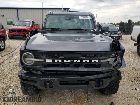 2023 Ford Bronco with VIN 1FMDE5CH0PLA84438, listed as a Copart auction lot 71636534 with 13,304 mi miles and Salvage Title. Bid and sale history available at carsss.com. Image 5.