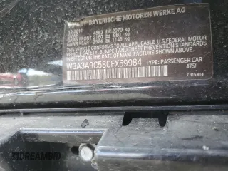 2012 BMW 3 Series 335i with VIN WBA3A9C58CFX59984, listed as a Copart auction lot 43690095 with 73,225 mi miles and Salvage title. Bid and sale history available at DreamBid. Image 15.