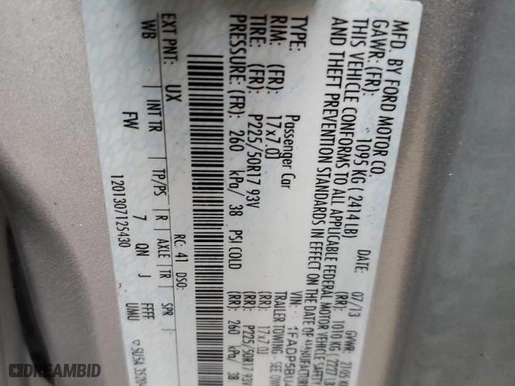 2013 Ford C-Max Hybrid SEL with VIN 1FADP5BU4DL547325, listed as a Copart auction lot 50646715 with 158,520 mi miles and Salvage Title. Bid and sale history available at carsss.com. Image 13.