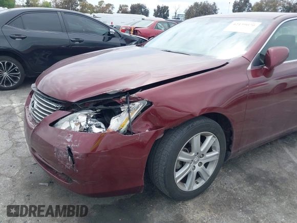 2008 Lexus ES 350 with VIN JTHBJ46G882263272, listed as a IAAI auction lot 42139070 with 144,604 mi miles. Bid and sale history available at carsss.com. Image 6.