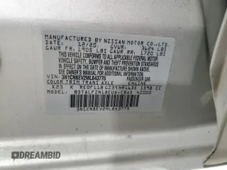 2021 Nissan Versa SV with VIN 3N1CN8EV2ML843775, listed as a Copart auction lot 56250945 with 80,877 mi miles and Salvage title. Bid and sale history available at DreamBid. Image 12.