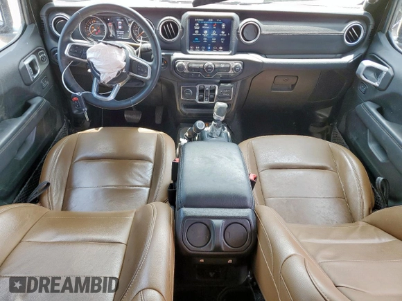 2020 Jeep Gladiator Overland with VIN 1C6HJTFG9LL217966, listed as a Copart auction lot 59424545 with 61,407 mi miles and Salvage title. Bid and sale history available at DreamBid. Image 8.