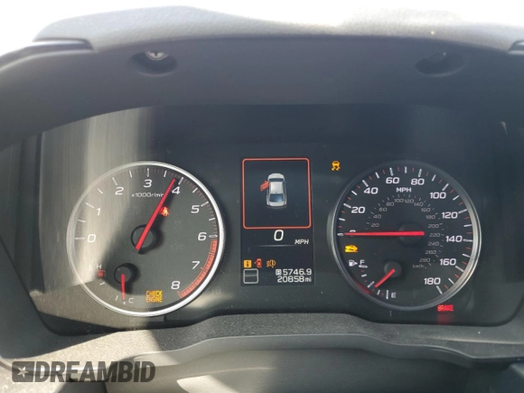 2022 Subaru WRX Premium with VIN JF1VBAF61N9026939, listed as a Copart auction lot 63619625 with 20,858 mi miles and Salvage title. Bid and sale history available at DreamBid. Image 9.
