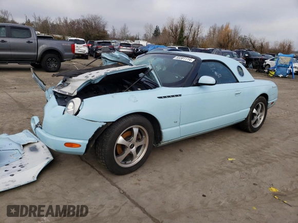 2003 Ford Thunderbird Deluxe z VIN 1FAHP60A03Y100881, wystawiony jako Copart lot #83381114 z przebiegiem Nie podano mil oraz Szkoda całkowita • Salvage title. Historia ofert i sprzedaży dostępna na DreamBid. Obrazek 1.