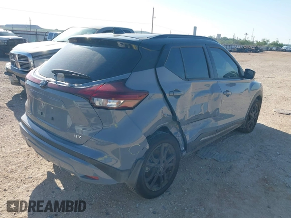 2023 Nissan Kicks SR with VIN 3N1CP5DV6PL551674, listed as a IAAI auction lot 39558804 with 18,200 mi miles. Bid and sale history available at carsss.com. Image 4.