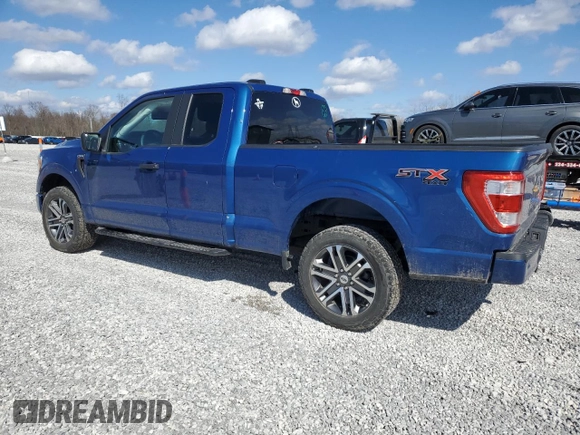 2022 Ford F-150 XL with VIN 1FTEX1EP3NKD19420, listed as a Copart auction lot 50161025 with 43,918 mi miles and Salvage title. Bid and sale history available at DreamBid. Image 2.