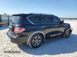 2018 Nissan Armada SL with VIN JN8AY2ND5JX001341, listed as a Copart auction lot 52087444 with 106,141 mi miles and Non Repairable. Bid and sale history available at carsss.com. Image 3.