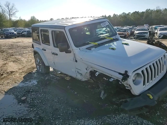 2018 Jeep Wrangler Unlimited Sahara with VIN 1C4HJXEN7JW276476, listed as a Copart auction lot 45365915 with 69,858 mi miles and Salvage Title. Bid and sale history available at carsss.com. Image 11.
