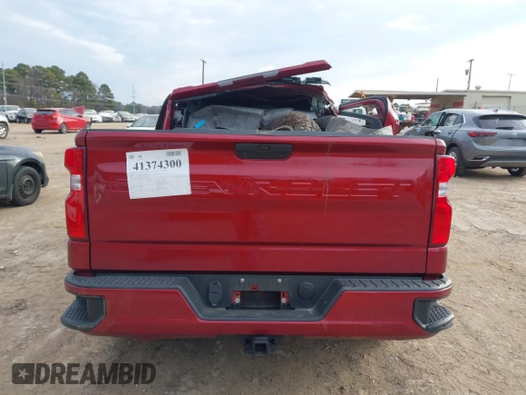 2020 Chevrolet Silverado 1500 Custom with VIN 3GCPWBEK6LG217622, listed as a IAAI auction lot 41374300 with 1 mi miles. Bid and sale history available at carsss.com. Image 17.