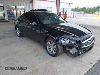 2015 Infiniti Q50 Premium with VIN JN1BV7AR1FM390739, listed as a IAAI auction lot 41865581 with 172,326 mi miles and . Bid and sale history available at DreamBid. Image 1.