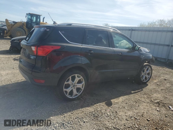 2019 Ford Escape Titanium with VIN 1FMCU0J99KUB10731, listed as a Copart auction lot 53433825 with 152,280 mi miles and Salvage title. Bid and sale history available at DreamBid. Image 3.