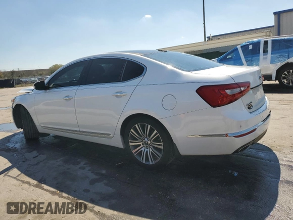 2015 Kia Cadenza Premium with VIN KNALN4D73F5185070, listed as a Copart auction lot 47012445 with 96,253 mi miles and Salvage Title. Bid and sale history available at carsss.com. Image 2.