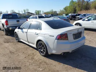 2008 Acura TL Type-S with VIN 19UUA76538A042552, listed as a IAAI auction lot 41973745 with 141,295 mi miles. Bid and sale history available at carsss.com. Image 3.