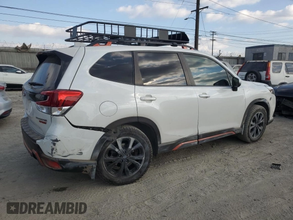 2022 Subaru Forester Sport with VIN JF2SKAJC4NH488347, listed as a Copart auction lot 41828235 with 64,293 mi miles and Salvage Title. Bid and sale history available at carsss.com. Image 3.
