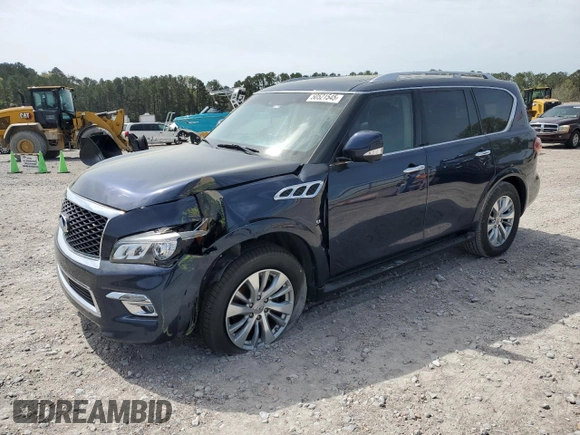 2017 Infiniti QX80 with VIN JN8AZ2NF8H9644229, listed as a Copart auction lot 50521545 with 141,122 mi miles and Salvage Title. Bid and sale history available at carsss.com. Image 1.