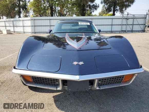 1972 Chevrolet Corvette with VIN 1Z67K2S510901, listed as a Copart auction lot 60161955 with 63,129 mi miles and Clean title. Bid and sale history available at DreamBid. Image 5.