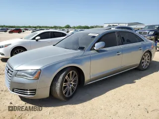 2013 Audi A8 L 3.0L with VIN WAURGAFD7DN000599, listed as a Copart auction lot 52828485 with 149,140 mi miles and Clean Title. Bid and sale history available at carsss.com. Image 1.